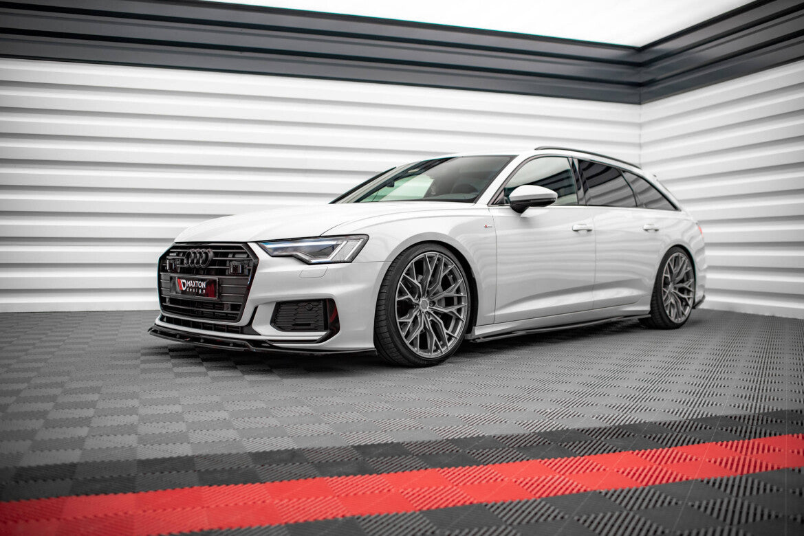 Seitenschweller Ansatz (Paar) passend für Audi A6 S-Line / S6 C8 / C8 FL schwarz Hochglanz