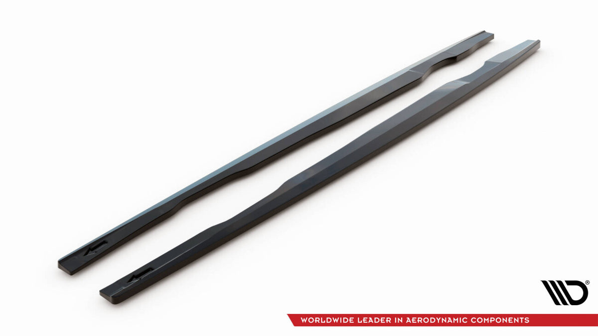 Seitenschweller Ansatz (Paar) passend für Audi A7 RS7 Look C7 schwarz Hochglanz