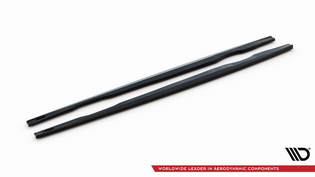 Seitenschweller Ansatz (Paar) passend für Audi A7 RS7 Look C7 schwarz Hochglanz
