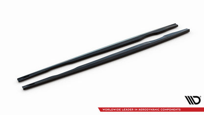 Seitenschweller Ansatz (Paar) passend für Audi A7 RS7 Look C7 schwarz Hochglanz