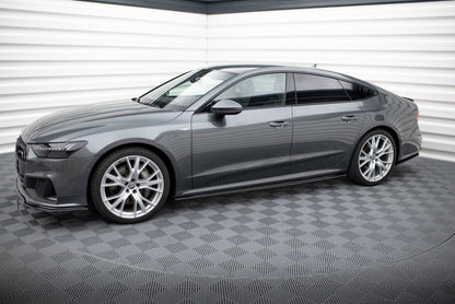 Seitenschweller Ansatz (Paar) passend für Audi A7 S-Line C8 / S7 C8 / C8 FL / S7 FL schwarz Hochglanz