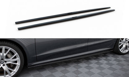 Seitenschweller Ansatz (Paar) passend für Audi A7 S-Line C8 / S7 C8 / C8 FL / S7 FL schwarz Hochglanz