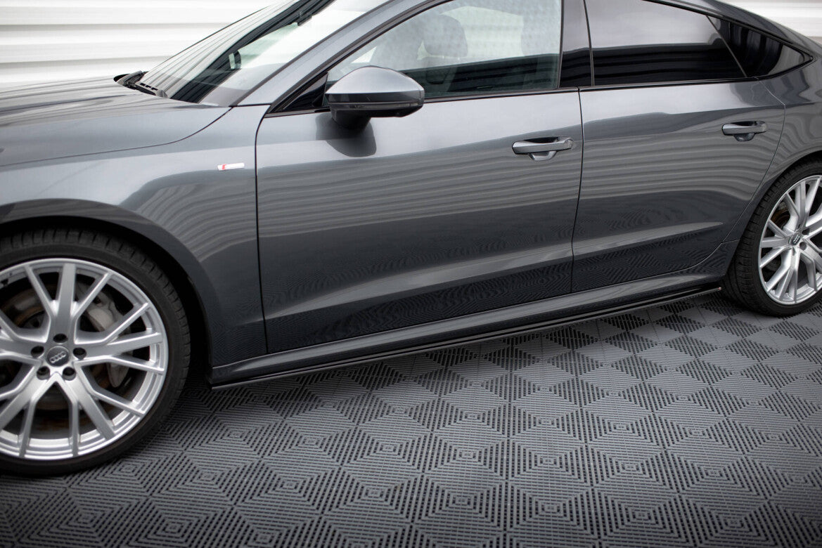 Seitenschweller Ansatz (Paar) passend für Audi A7 S-Line C8 / S7 C8 / C8 FL / S7 FL schwarz Hochglanz