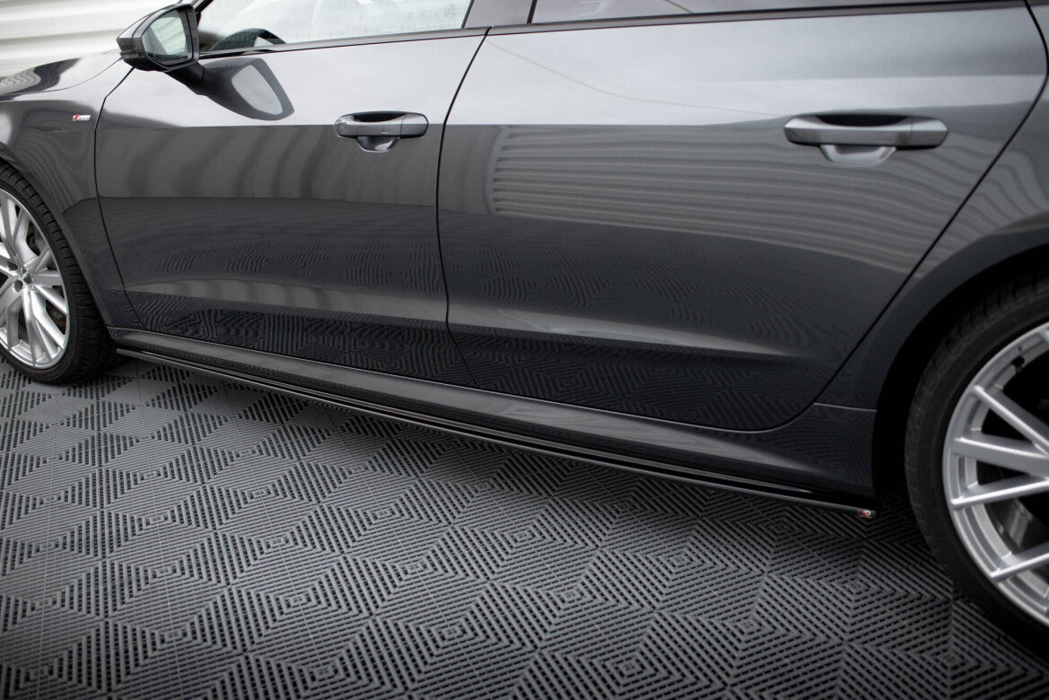 Seitenschweller Ansatz (Paar) passend für Audi A7 S-Line C8 / S7 C8 / C8 FL / S7 FL schwarz Hochglanz