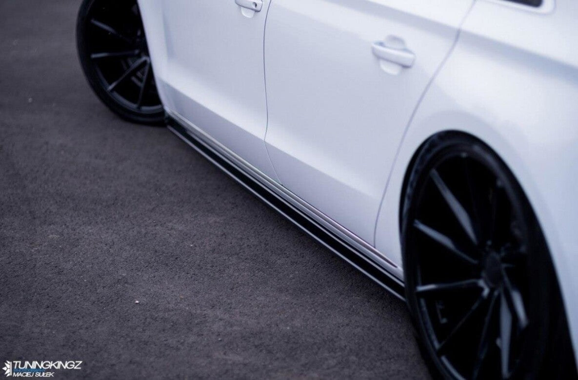 Seitenschweller Ansatz (Paar) passend für Audi A8 D4 Carbon Look
