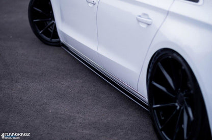 Seitenschweller Ansatz (Paar) passend für Audi A8 D4 Carbon Look