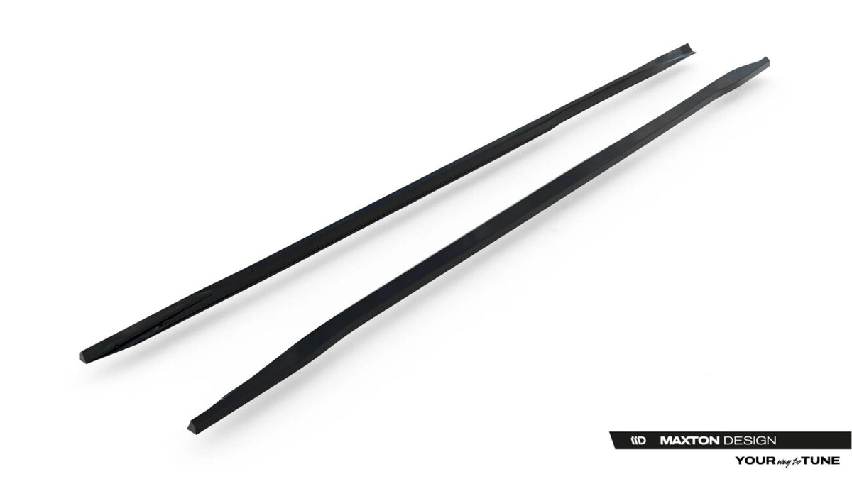 Seitenschweller Ansatz (Paar) passend für Audi A8 S-Line Long D5 / D5 Facelift schwarz Hochglanz