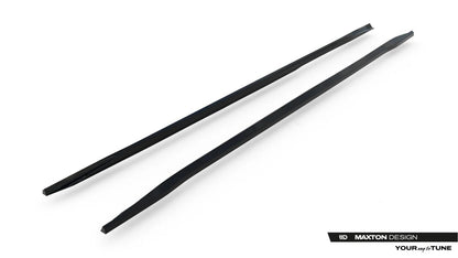 Seitenschweller Ansatz (Paar) passend für Audi A8 S-Line Long D5 / D5 Facelift schwarz Hochglanz