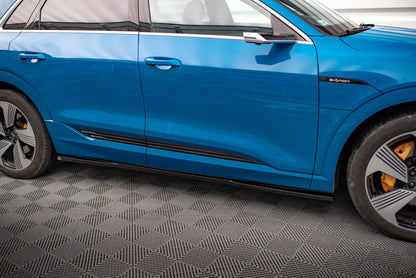 Seitenschweller Ansatz (Paar) passend für Audi e-tron schwarz Hochglanz