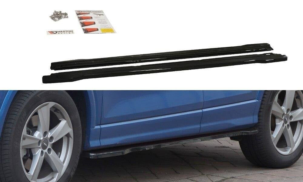 Seitenschweller Ansatz (Paar) passend für Audi Q2 Mk.1 schwarz Hochglanz
