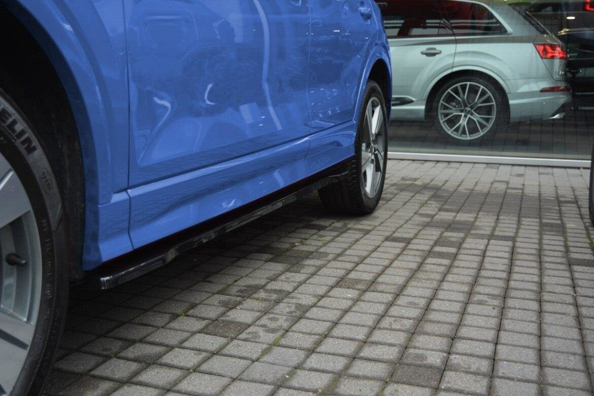 Seitenschweller Ansatz (Paar) passend für Audi Q2 Mk.1 schwarz Hochglanz