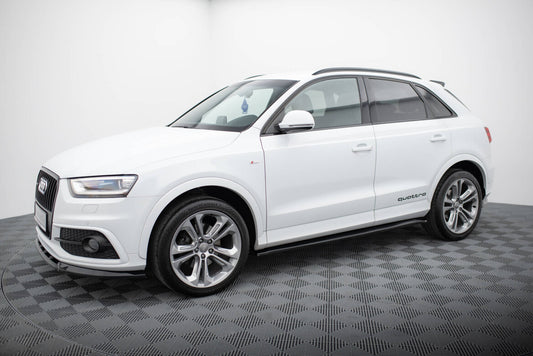 Seitenschweller Ansatz (Paar) passend für Audi Q3 S-line 8U schwarz Hochglanz