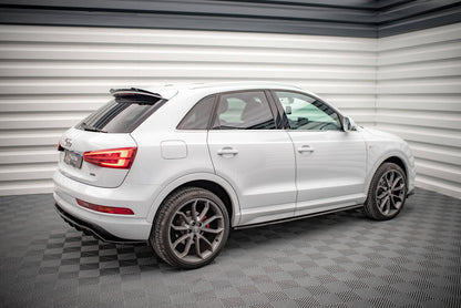 Seitenschweller Ansatz (Paar) passend für Audi Q3 Sport 8U FL schwarz Hochglanz