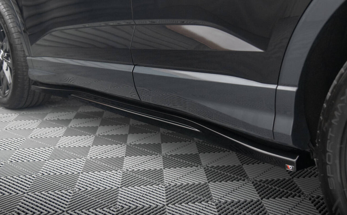 Seitenschweller Ansatz (Paar) passend für Audi Q3 Sportback F3 schwarz Hochglanz