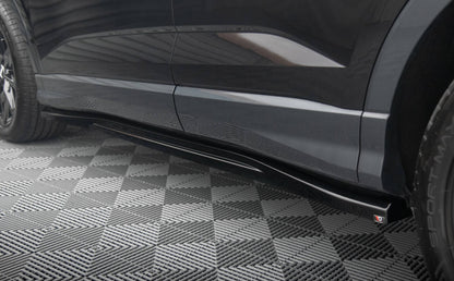 Seitenschweller Ansatz (Paar) passend für Audi Q3 Sportback F3 schwarz Hochglanz
