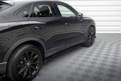 Seitenschweller Ansatz (Paar) passend für Audi Q3 Sportback F3 schwarz Hochglanz