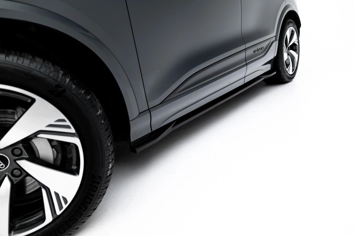 Seitenschweller Ansatz (Paar) passend für Audi Q6 e-tron Standard / S-Line / SQ6 e-tron SUV / Sportback Mk1 schwarz Hochglanz