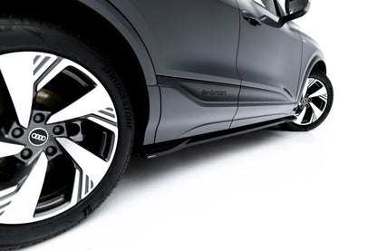 Seitenschweller Ansatz (Paar) passend für Audi Q6 e-tron Standard / S-Line / SQ6 e-tron SUV / Sportback Mk1 schwarz Hochglanz