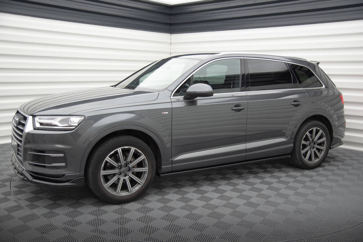 Seitenschweller Ansatz (Paar) passend für Audi Q7 Mk2 schwarz Hochglanz