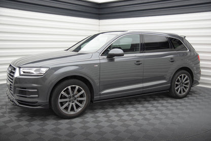 Seitenschweller Ansatz (Paar) passend für Audi Q7 Mk2 schwarz Hochglanz