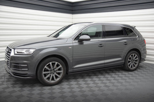 Seitenschweller Ansatz (Paar) passend für Audi Q7 Mk2 schwarz Hochglanz