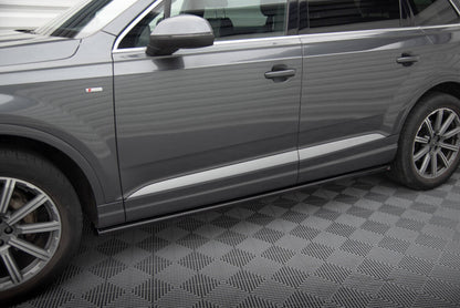 Seitenschweller Ansatz (Paar) passend für Audi Q7 Mk2 schwarz Hochglanz