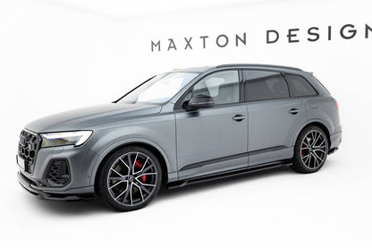Seitenschweller Ansatz (Paar) passend für Audi Q7 S-Line / SQ7 Mk2 FL 2 schwarz Hochglanz