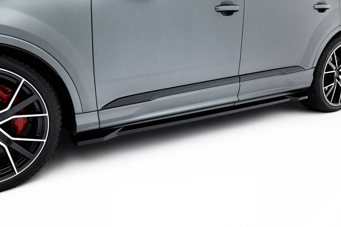 Seitenschweller Ansatz (Paar) passend für Audi Q7 S-Line / SQ7 Mk2 FL 2 schwarz Hochglanz