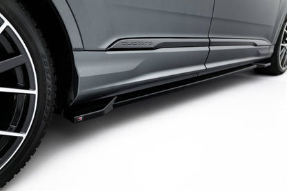 Seitenschweller Ansatz (Paar) passend für Audi Q7 S-Line / SQ7 Mk2 FL 2 schwarz Hochglanz