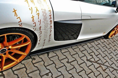 Seitenschweller Ansatz (Paar) passend für Audi R8 Mk.1 schwarz Hochglanz