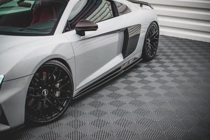 Seitenschweller Ansatz (Paar) passend für Audi R8 Mk2 FL schwarz Hochglanz