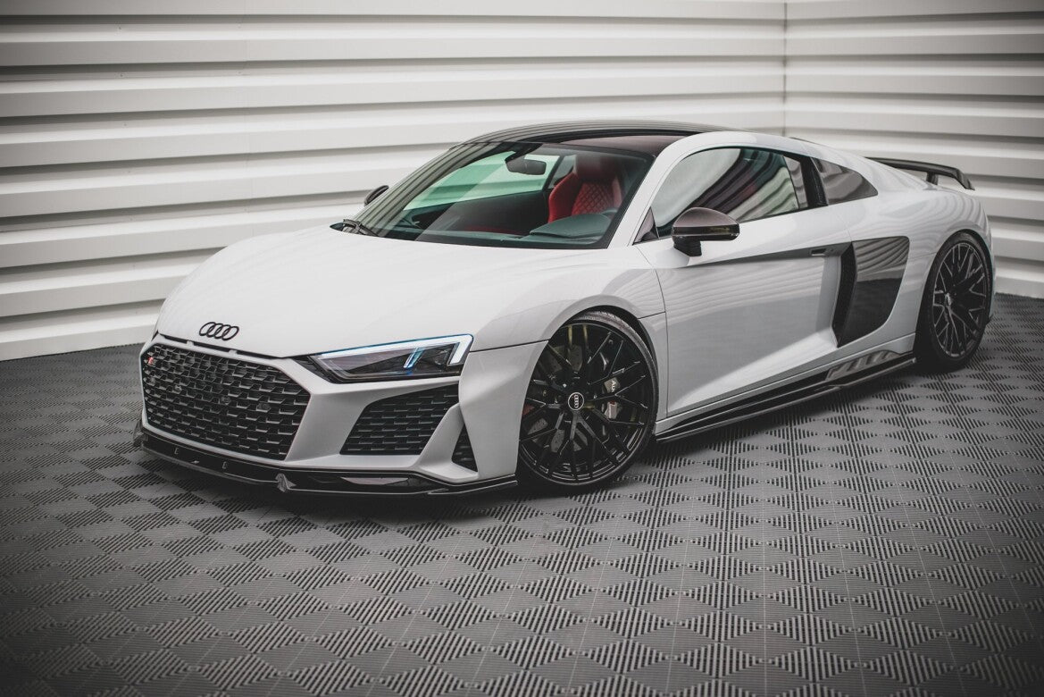 Seitenschweller Ansatz (Paar) passend für Audi R8 Mk2 FL schwarz Hochglanz