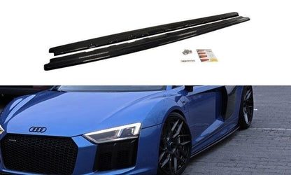 Seitenschweller Ansatz (Paar) passend für Audi R8 Mk.2 schwarz Hochglanz