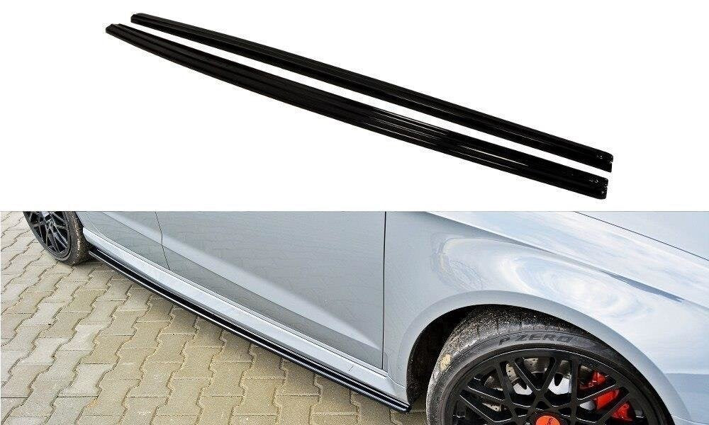Seitenschweller Ansatz (Paar) passend für Audi RS3 8V Sportback schwarz Hochglanz
