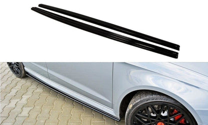 Seitenschweller Ansatz (Paar) passend für Audi RS3 8V Sportback schwarz Hochglanz