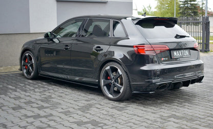 Seitenschweller Ansatz (Paar) passend für Audi RS3 Sportback 8V FL schwarz Hochglanz