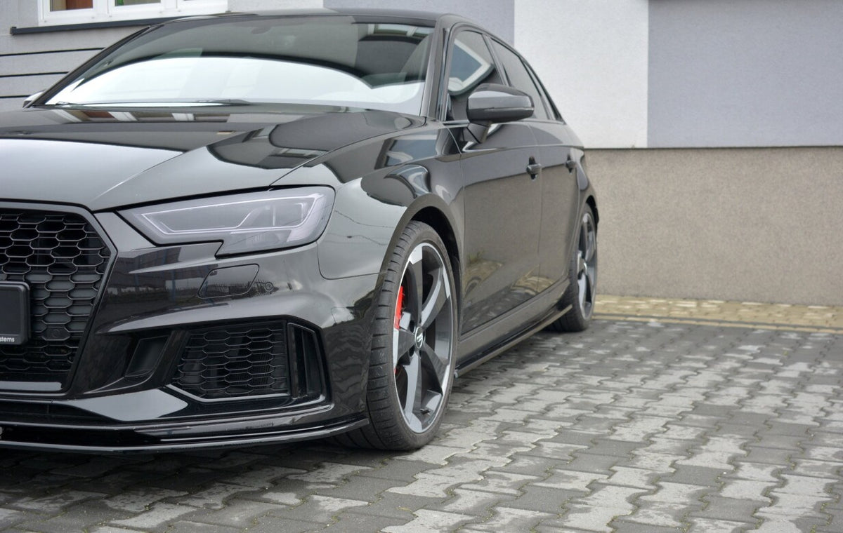 Seitenschweller Ansatz (Paar) passend für Audi RS3 Sportback 8V FL schwarz Hochglanz