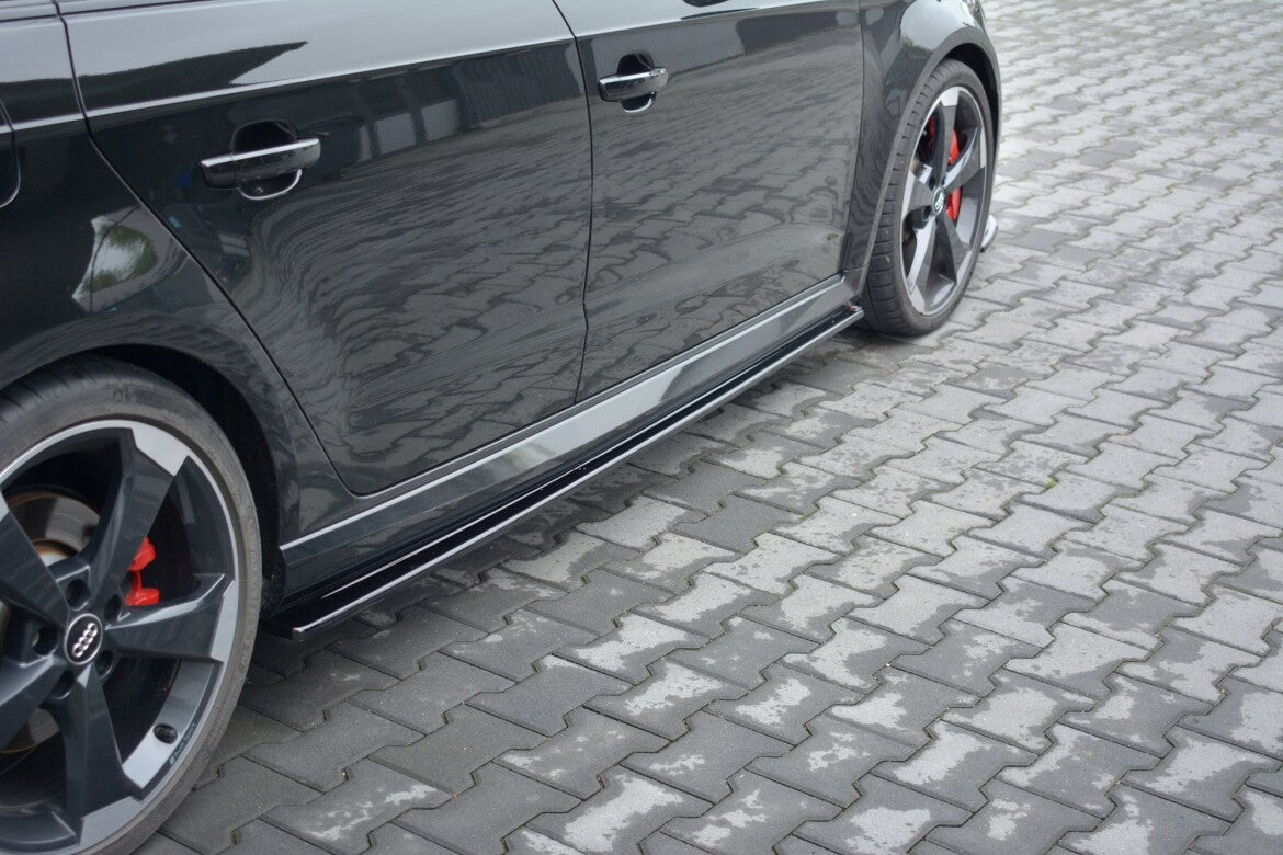 Seitenschweller Ansatz (Paar) passend für Audi RS3 Sportback 8V FL schwarz Hochglanz