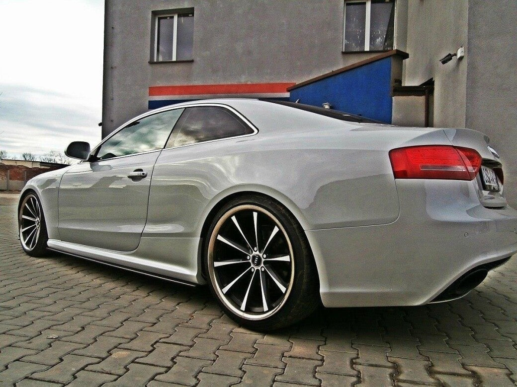 Seitenschweller Ansatz (Paar) passend für Audi RS5 8T / 8T FL schwarz Hochglanz
