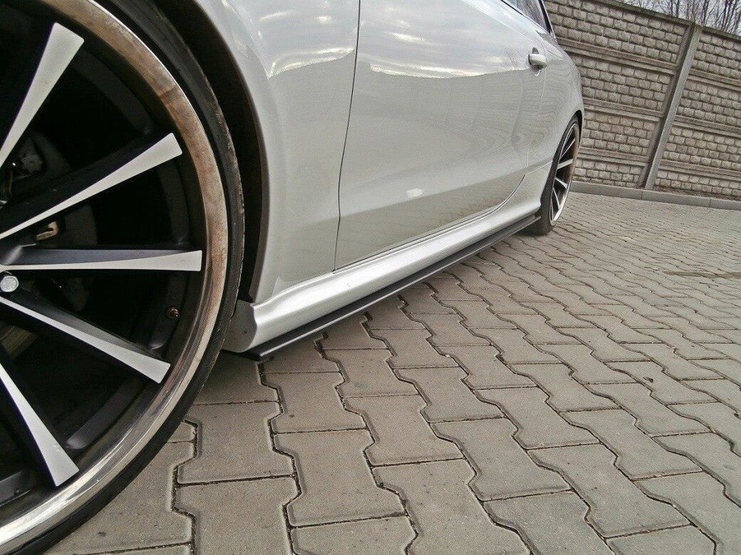 Seitenschweller Ansatz (Paar) passend für Audi RS5 8T / 8T FL schwarz Hochglanz