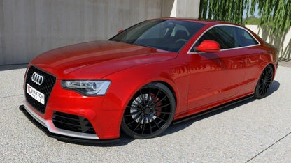Seitenschweller Ansatz (Paar) passend für Audi RS5 8T / 8T FL schwarz Hochglanz