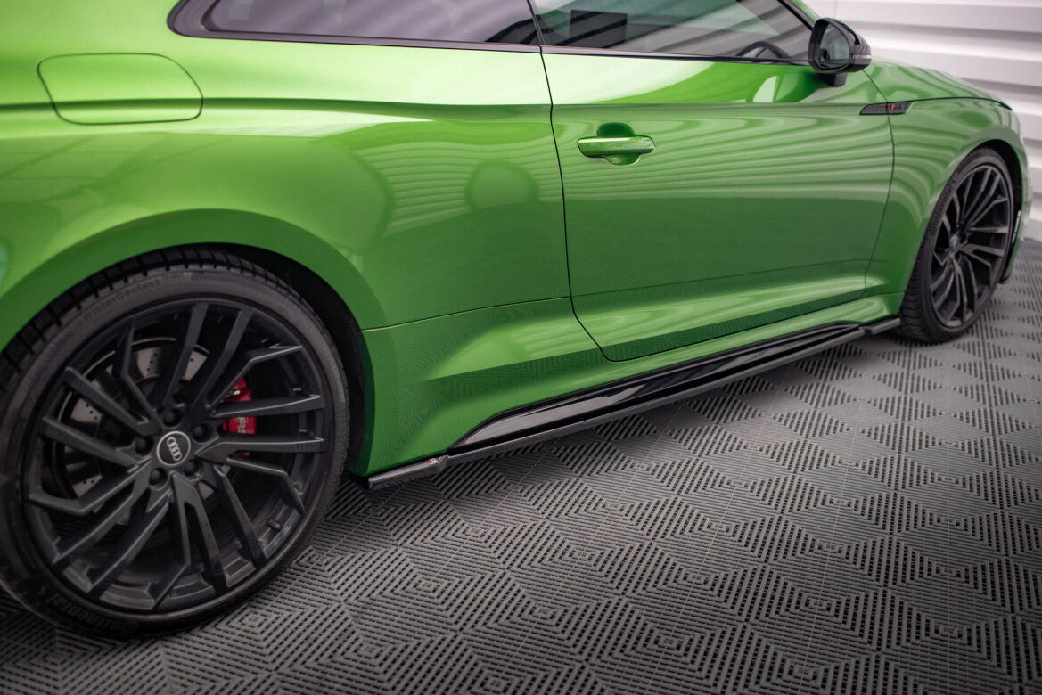 Seitenschweller Ansatz (Paar) passend für Audi RS5 Coupe F5 FL schwarz Hochglanz
