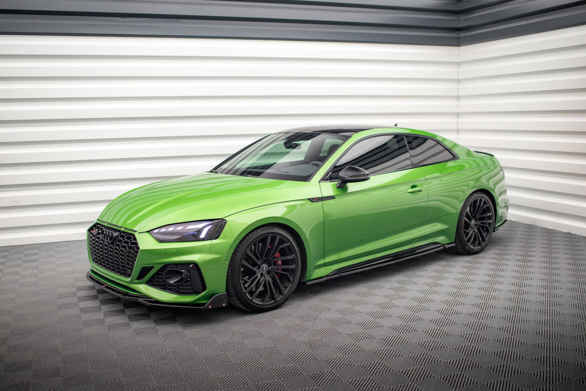 Seitenschweller Ansatz (Paar) passend für Audi RS5 Coupe F5 FL schwarz Hochglanz