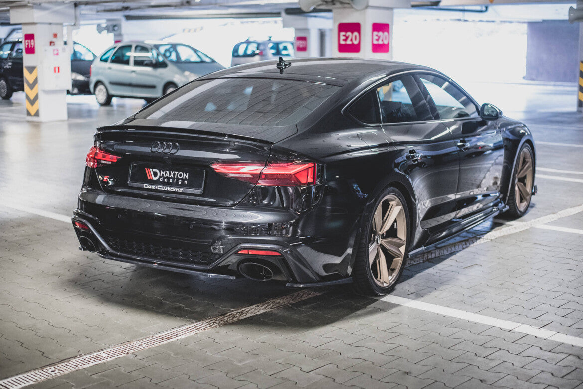 Seitenschweller Ansatz (Paar) passend für Audi RS5 Sportback F5 FL schwarz Hochglanz
