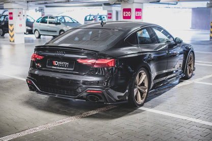 Seitenschweller Ansatz (Paar) passend für Audi RS5 Sportback F5 FL schwarz Hochglanz