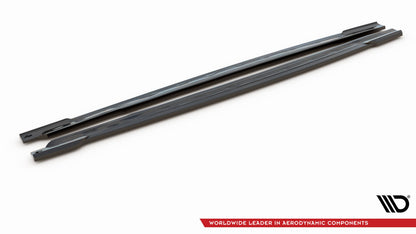 Seitenschweller Ansatz (Paar) passend für Audi RS5 Sportback F5 FL schwarz Hochglanz