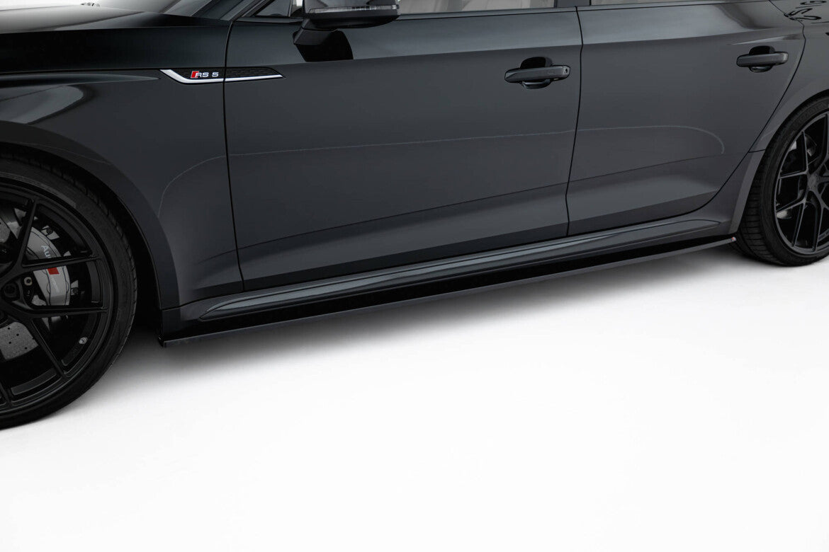 Seitenschweller Ansatz (Paar) passend für Audi RS5 Sportback F5 schwarz Hochglanz