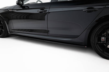 Seitenschweller Ansatz (Paar) passend für Audi RS5 Sportback F5 schwarz Hochglanz