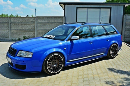 Seitenschweller Ansatz (Paar) passend für Audi RS6 C5 schwarz Hochglanz