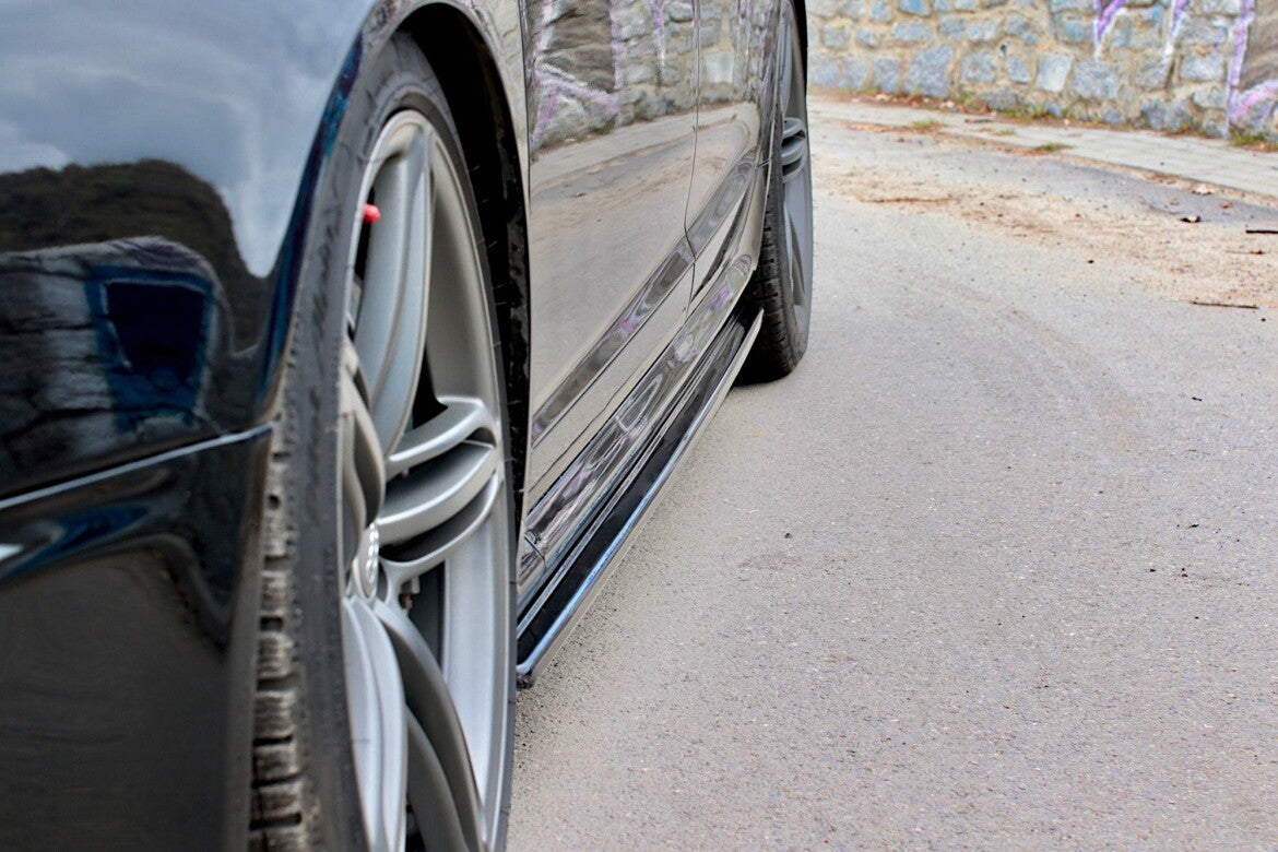 Seitenschweller Ansatz (Paar) passend für Audi RS6 C6 schwarz Hochglanz